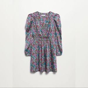 Mango printed dress with balloon sleeve size 2